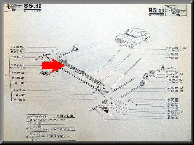 Ventilator grill (origineel) – Renault 12 – OEM 7700534549