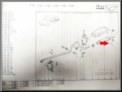 Ressort d'échappement – Renault 18 – OEM 7700663300 – NOS