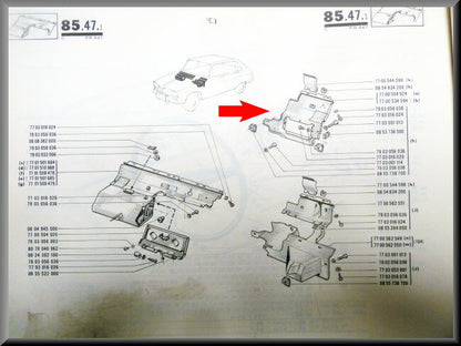 Cadre de tableau de bord – Renault 16 type 1 – Référence OEM 7700504024