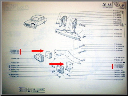 Silent bloc de boîte de vitesses – Renault 12 – Renault 15 - Renault 17 - OEM 7701348676 / 7700506311