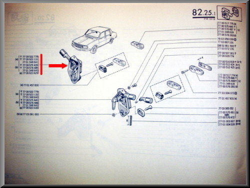 Portierslot achter rechts – Renault 12 – OEM 7701348641