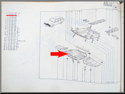 Beschermplaat voorzijde  – Renault 18 – OEM 7700675242 – NOS