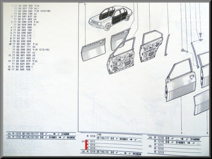 Deurplaat voorzijde links  – Renault 14 – OEM 7700611463 – NOS