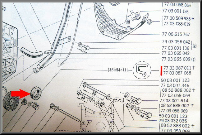 Joint spi de différentiel (36x54x11/12 mm) – Renault 12 – OEM 7703087011