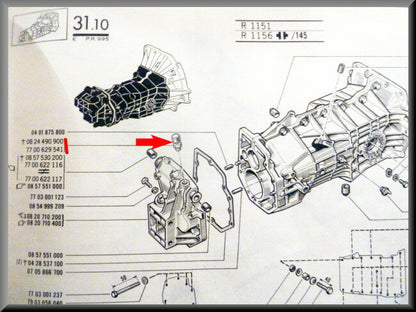 Nipple de purge boîte de vitesses – Renault 16 – OEM 0824490900