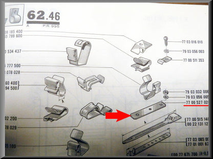 Support plate km cable – Renault 16 – OEM 7700527020