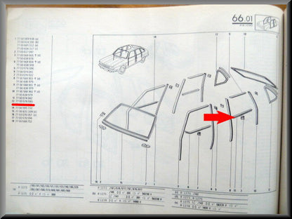 Lèche-vitre arrière – Renault 20 - Renault 30 – OEM 7700574042 – NOS