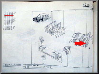 Doublure d'aile avant gauche – Renault 14 – OEM 7700581898 – NOS