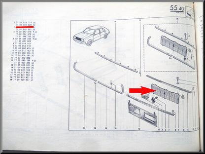 Grill – Renault 14 – OEM 7700665020 – NOS