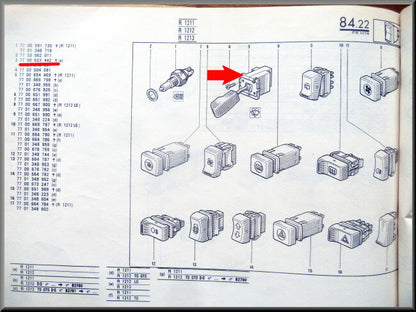 Contacteur d'essuie-glace – Renault 14 – OEM 7700623442 – NOS