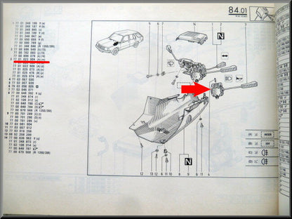 Interrupteur de phare – Renault 18 – OEM 7701023904 – NOS