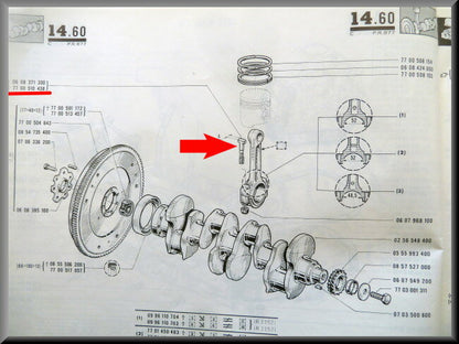 Boulon de chapeau de bielle – Renault 16 – OEM 7700510438