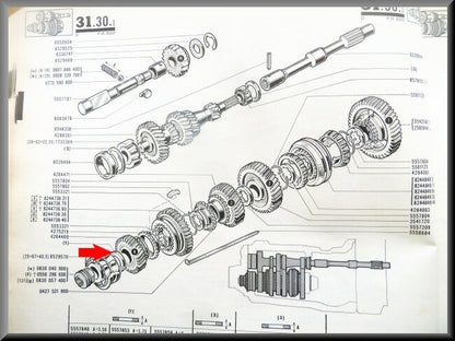 Afstelring tandwiel (3,80) – Renault 16 – OEM 0555785400