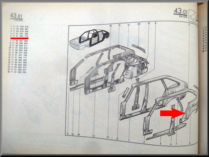 Aile arrière gauche – Renault 20 - Renault 30 – OEM 7701544776 – NOS