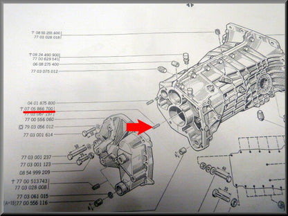 Goupille de centrage roulement conique – Renault 12 – Renault 16 (boîte 5 vitesses) - OEM 0705866700