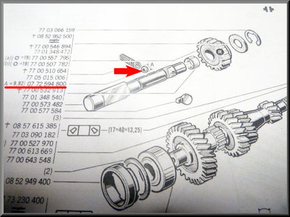 Bille d'arrêt 10 mm – Renault 12 – Renault 16 - OEM 0772594800