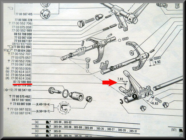 Bille d'arrêt 8 mm – Renault 16 – OEM 0772590900