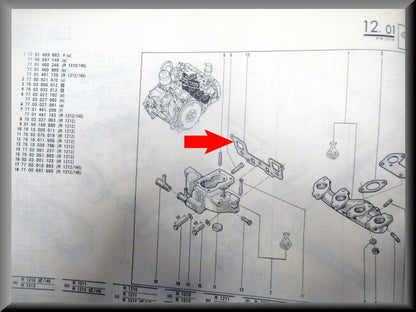 Joint de collecteur d'admission – Renault 14 – OEM 7910030796 – NOS