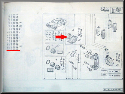 Étrier droit – Renault 14 – OEM 7701201109 – NOS