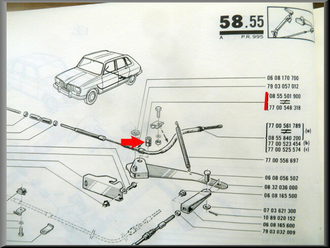 Tige de poussée – Renault 16 – OEM 7700548318 / 0855501900