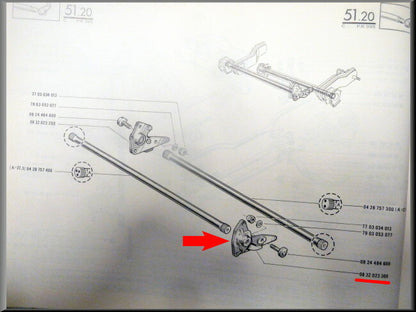 Adjustment cam left - Renault 16 - OEM 0832023300