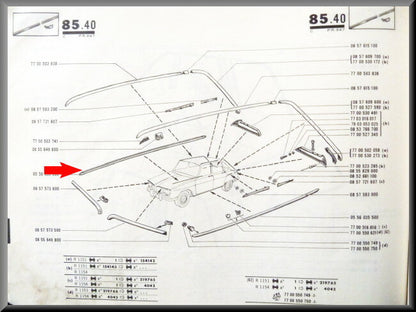 Bande chromée bas de caisse droit – Renault 16 – OEM 0556035600