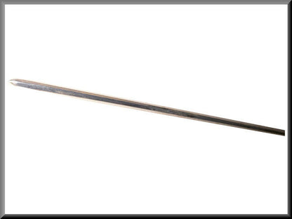 Chroom strip kokerbalk links.