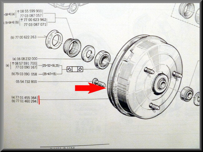 Tambour de frein – Renault 16 (premiers modèles) – OEM 0821750700 – NOS