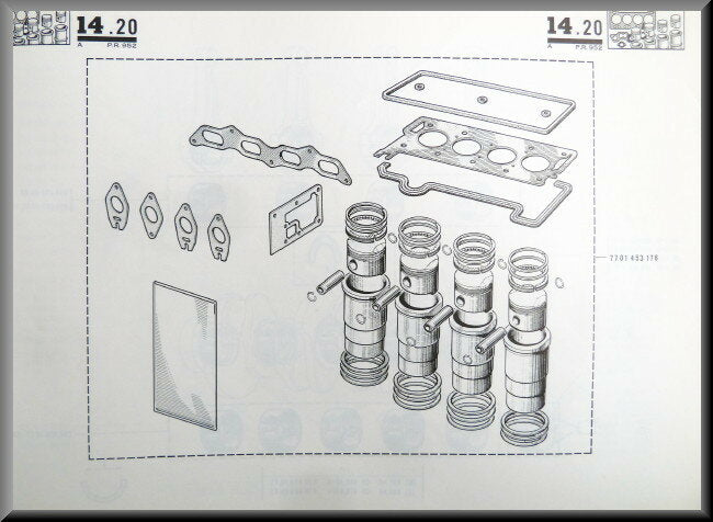 Pistons avec chemises – Renault 12 Gordini