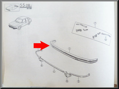 Front bumper – Renault 20 - Renault 30 (R1270) – OEM 7700585872 – NOS