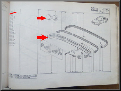 Pare-chocs arrière – Renault 18 – OEM 7700625810 – NOS
