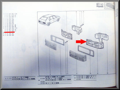 Bloc feux arrière droit – Renault 14 – OEM 7701020350 et 7701025909 et 7700546806 et 7701021579