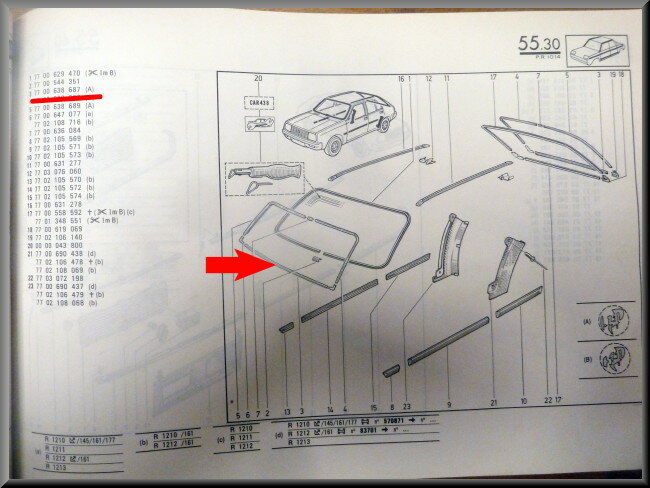 Sierlijst voorruit  – Renault 14 – OEM 7700638687 – NOS