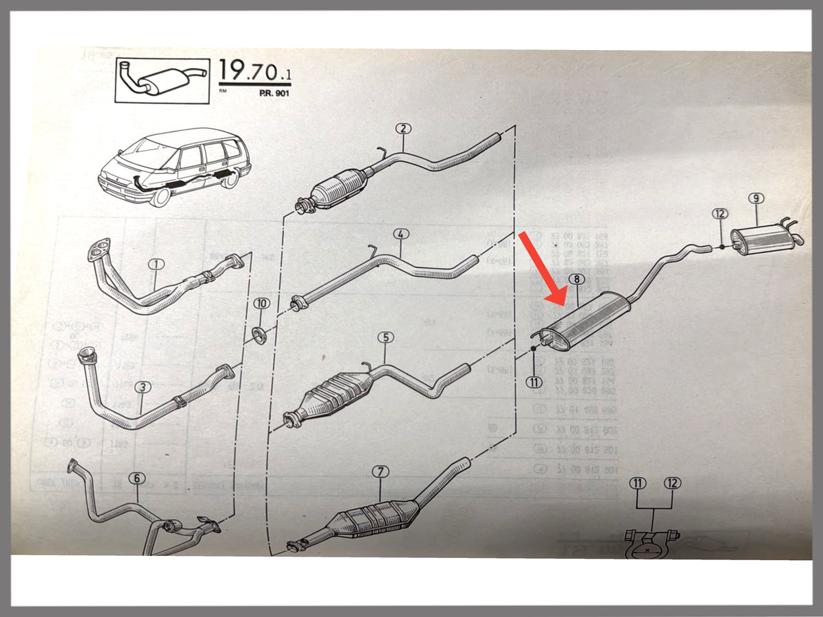 Mittelschalldämpfer - Renault Espace - OEM 6025101920
