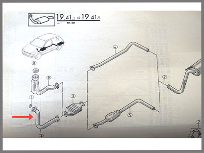 Uitlaat pijp - Renault Clio - OEM 7700803755