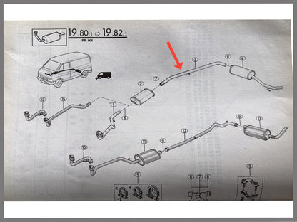 Tuyau d'échappement - Renault Trafic - OEM 7700691799