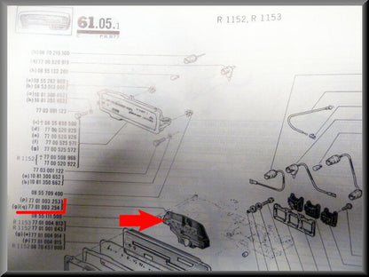 Compteur kilométrique – Renault 16 – OEM 7701003253 / 7701003254