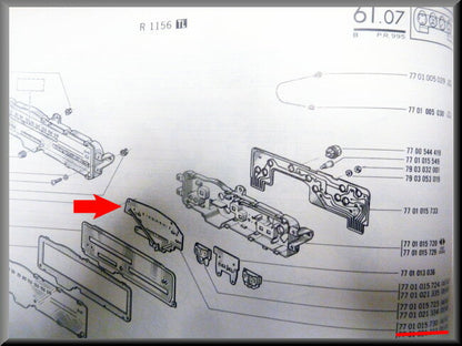 Compteur kilométrique – Renault 16 TL – OEM 7701015730