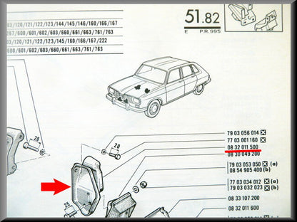 Support moteur droit – Renault 16 – OEM 0832011500