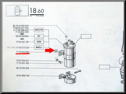 Écrou frein M5 – Renault 16 – OEM 7703034008