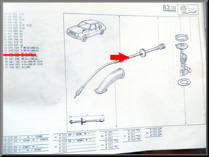 Câble de compteur de vitesse – Renault 14 – FEO 7701349050 – NOS