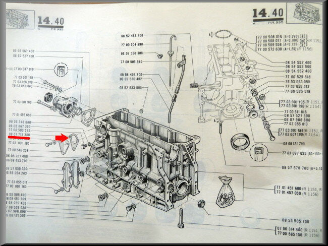 Joint de pompe à essence – Renault 16 TL, L – OEM 0857715300
