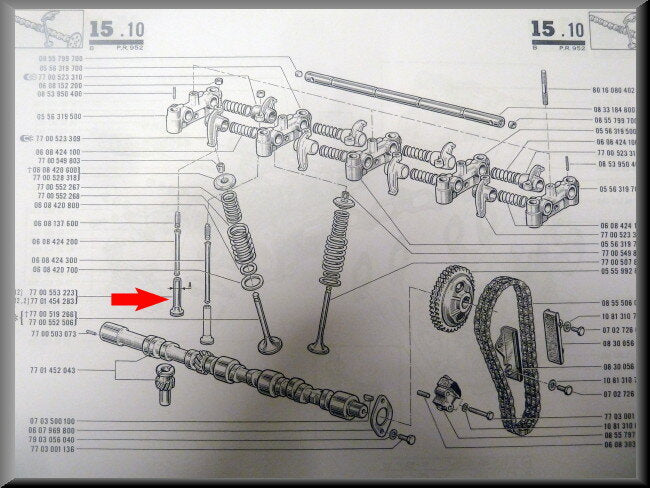 Poussoir de soupape 12 mm – Renault 12 Gordini – OEM 7700553223