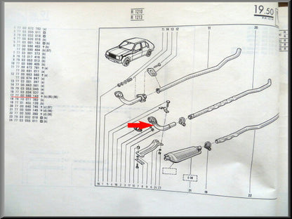 Pot d'échappement – Renault 14 – OEM 7700590143