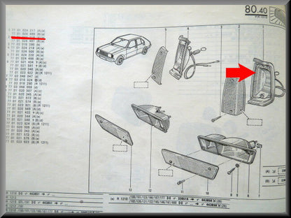 Knipperlicht unit links Seima  – Renault 14 – OEM 7701024499 – NOS