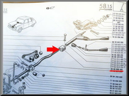 Bride de biellette de sélection – Renault 16 – OEM 0608098400