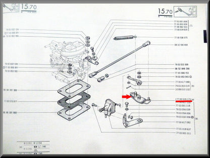 Vérin à gaz – Renault 16 – OEM 7700535173 / 7700617100