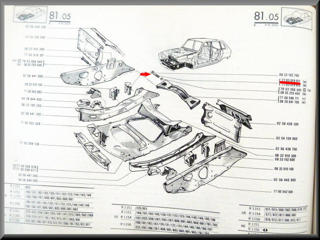 Vis autotaraudeuse M8 de traverse de direction – Renault 16 – OEM 7703019011 / 7703001162