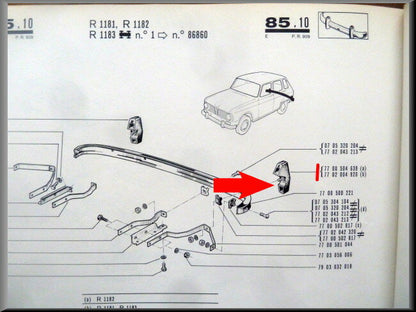 Tampon pare-chocs arrière gauche – Renault 6 – OEM 7700504639 – NOS