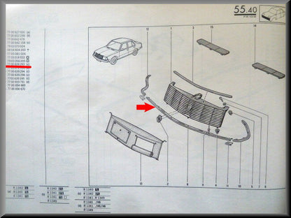 Sierlijst voorzijde  – Renault 18 – OEM 7700639293 – NOS